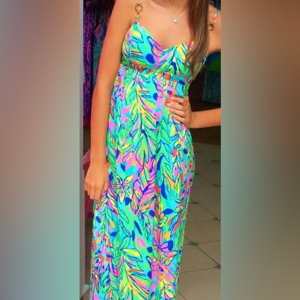Lilly Pulitzer Joanna Silk Maxi Dress size 2
